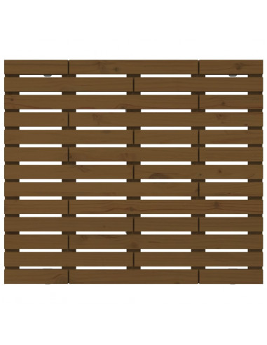 Testiera da Parete Miele 141x3x91,5cm in Legno Massello di Pino