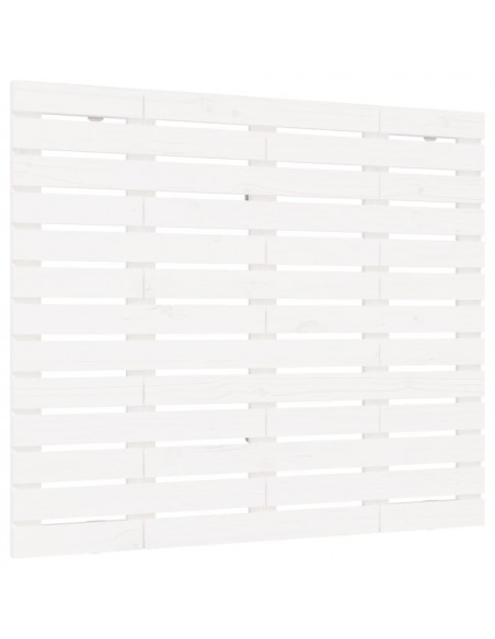 Testiera da Parete Bianca 141x3x91,5 cm Legno Massello di Pino