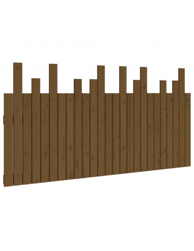 Testiera da Parete Miele 159,5x3x80cm in Legno Massello di Pino