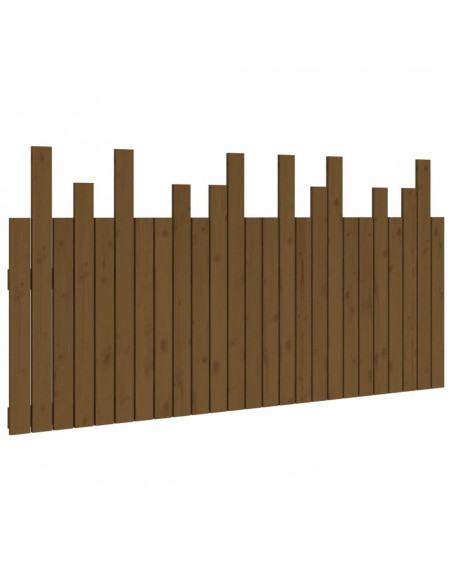 Testiera da Parete Miele 159,5x3x80cm in Legno Massello di Pino