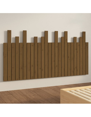 Testiera da Parete Miele 159,5x3x80cm in Legno Massello di Pino