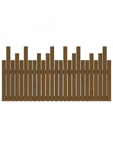 Testiera da Parete Miele 159,5x3x80cm in Legno Massello di Pino