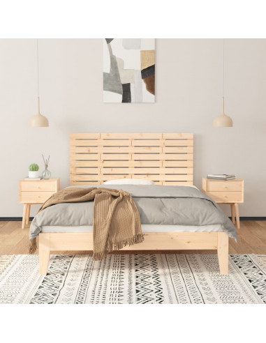 Testiera da Parete 146x3x63 cm in Legno Massello di Pino