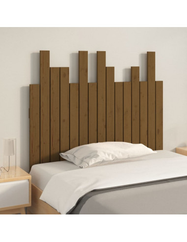 Testiera da Parete Miele 95,5x3x80 cm in Legno Massello di Pino