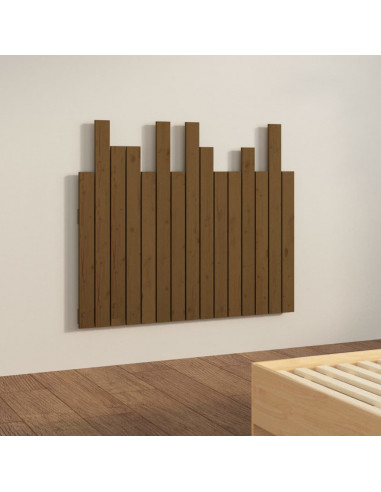 Testiera da Parete Miele 95,5x3x80 cm in Legno Massello di Pino