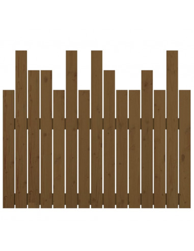 Testiera da Parete Miele 95,5x3x80 cm in Legno Massello di Pino