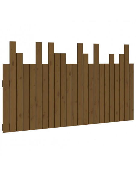 Testiera da Parete Miele 146,5x3x80cm in Legno Massello di Pino