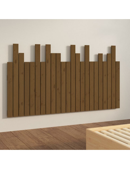 Testiera da Parete Miele 146,5x3x80cm in Legno Massello di Pino