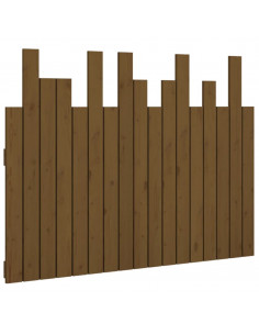 Testiera da Parete Miele 108x3x80 cm in Legno Massello di Pino 2