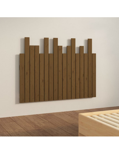 Testiera da Parete Miele 108x3x80 cm in Legno Massello di Pino