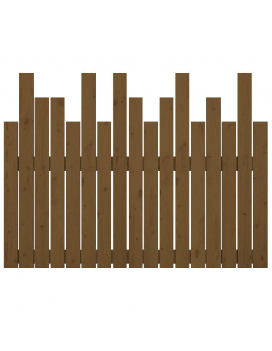 Testiera da Parete Miele 108x3x80 cm in Legno Massello di Pino