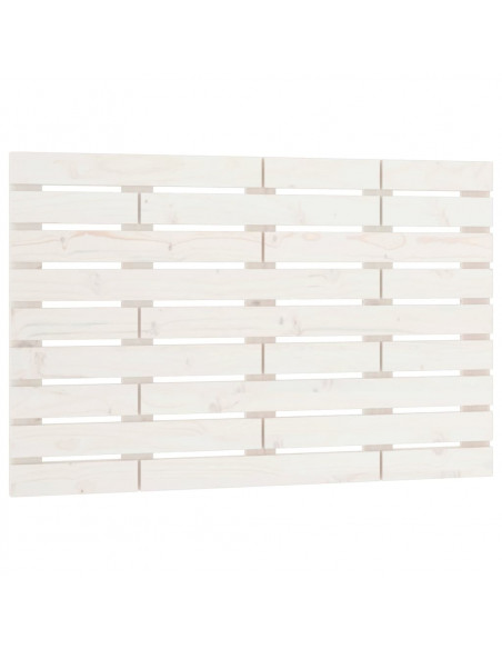 Testiera da Parete Bianca 81x3x63 cm in Legno Massello di Pino