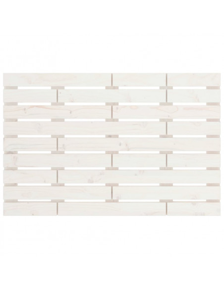 Testiera da Parete Bianca 81x3x63 cm in Legno Massello di Pino