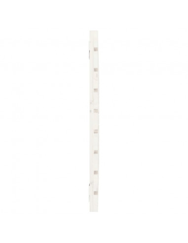 Testiera da Parete Bianca 81x3x63 cm in Legno Massello di Pino