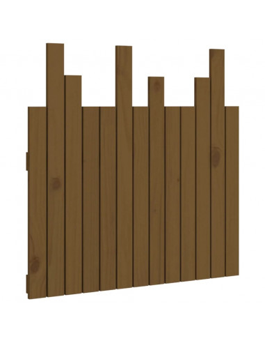 Testiera da Parete Miele 82,5x3x80cm in Legno Massello di Pino