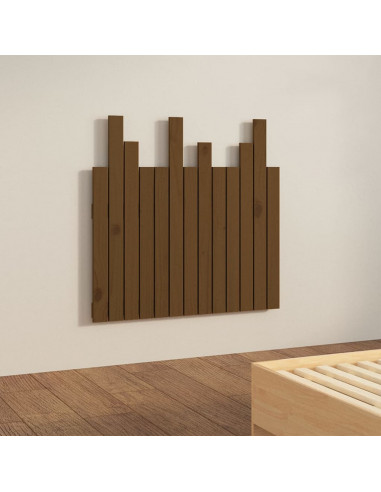 Testiera da Parete Miele 82,5x3x80cm in Legno Massello di Pino