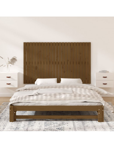 Testiera da Parete Miele 147x3x90 cm in Legno Massello di Pino