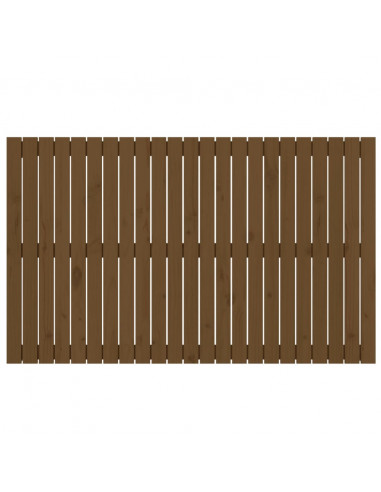 Testiera da Parete Miele 147x3x90 cm in Legno Massello di Pino