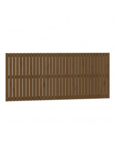 Testiera da Parete Miele 204x3x90 cm in Legno Massello di Pino 2