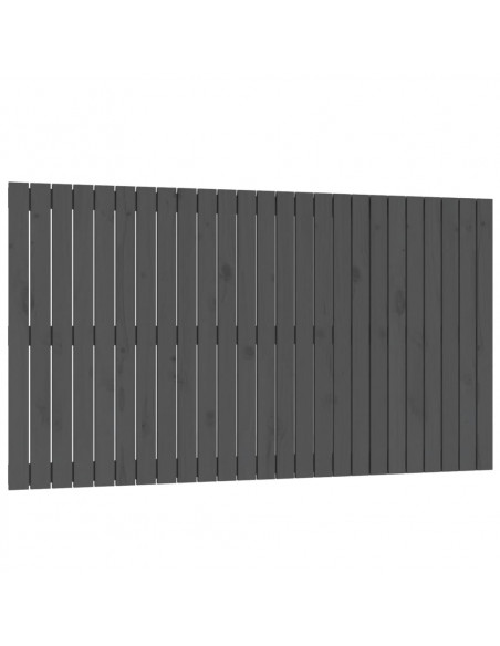 Testiera da Parete Grigia 159,5x3x90 cm Legno Massello di Pino