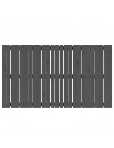 Testiera da Parete Grigia 159,5x3x90 cm Legno Massello di Pino