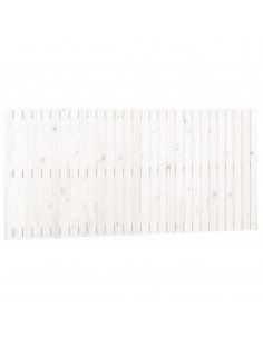 Testiera da Parete Bianca 185x3x90 cm in Legno Massello di Pino 2