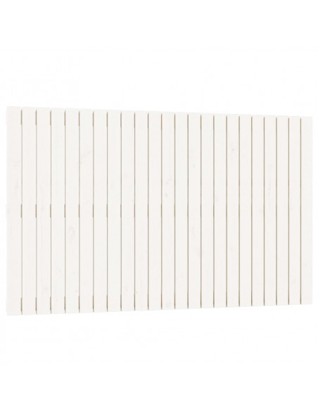 Testiera da Parete Bianca 147x3x90 cm in Legno Massello di Pino