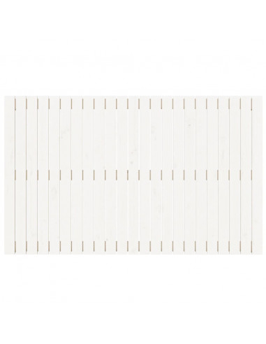 Testiera da Parete Bianca 147x3x90 cm in Legno Massello di Pino
