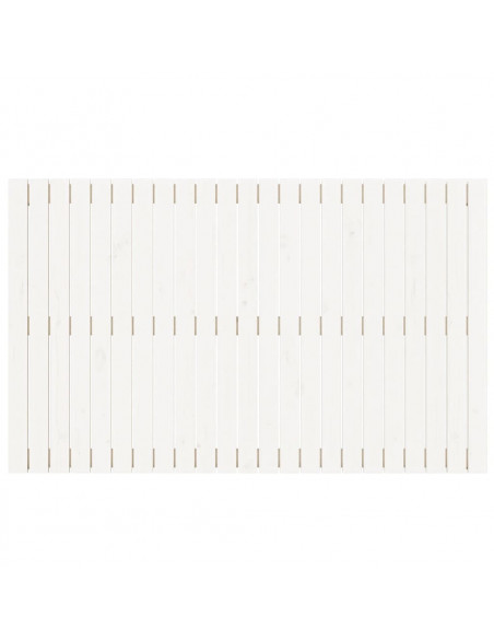 Testiera da Parete Bianca 147x3x90 cm in Legno Massello di Pino