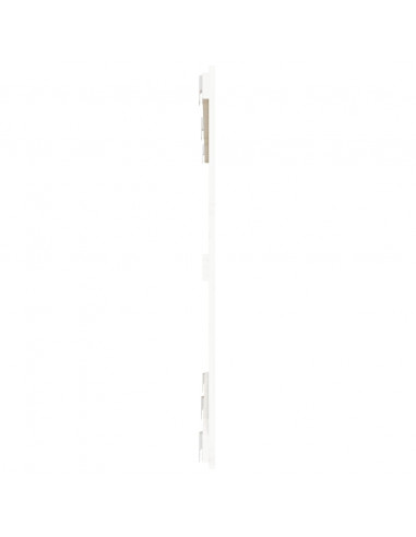 Testiera da Parete Bianca 147x3x90 cm in Legno Massello di Pino