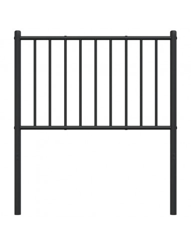 Testiera in Metallo Nero 75 cm