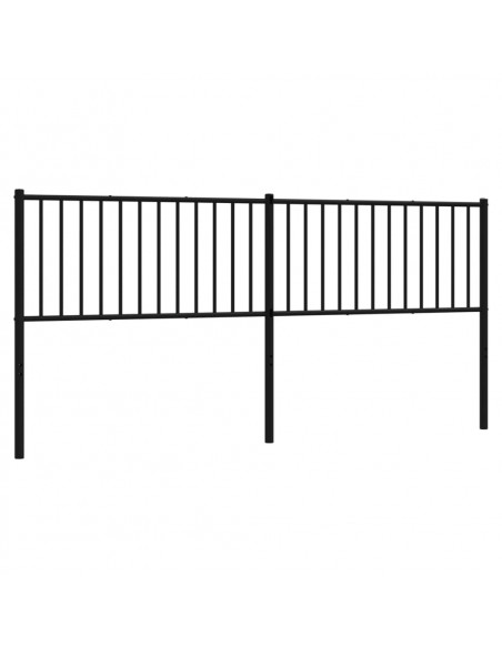 Testiera in Metallo Nero 193 cm