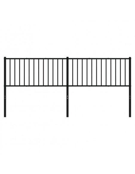 Testiera in Metallo Nero 193 cm