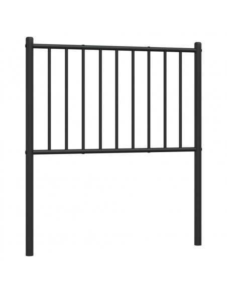 Testiera in Metallo Nero 80 cm
