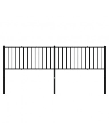 Testiera in Metallo Nero 200 cm