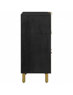 Credenze 2 pz Nere 60x33x75 cm in Legno Multistrato 2