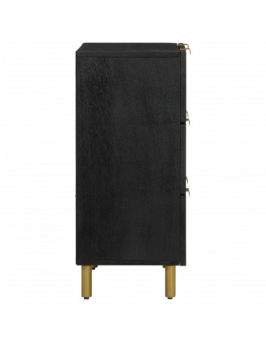 Credenze 2 pz Nere 60x33x75 cm in Legno Multistrato