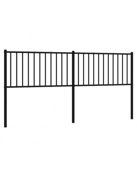 Testiera in Metallo Nero 180 cm