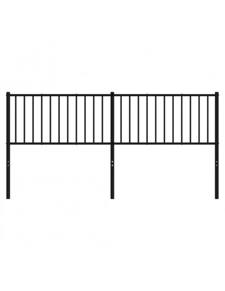 Testiera in Metallo Nero 180 cm