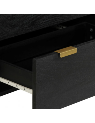 Credenze 2 pz Nere 60x33x75 cm in Legno Multistrato