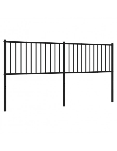 Testiera in Metallo Nero 180 cm