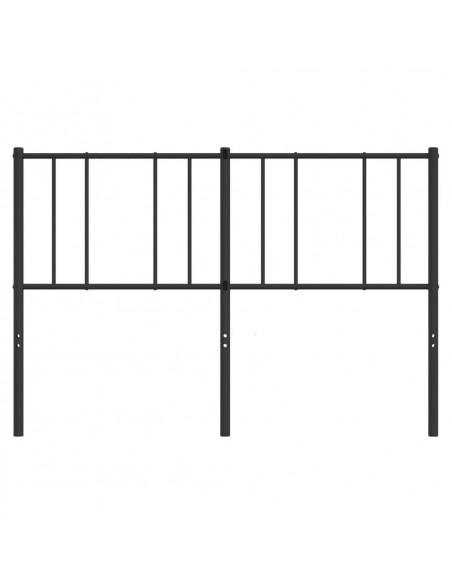 Testiera in Metallo Nero 150 cm