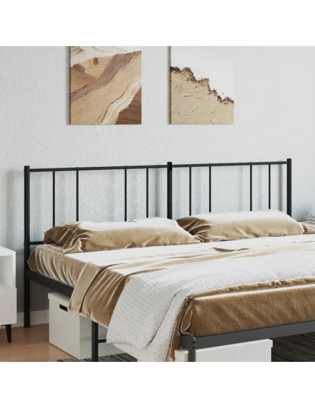 Testiera in Metallo Nero 193 cm