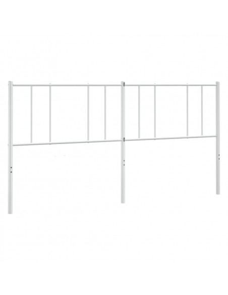 Testiera in Metallo Bianco 180 cm