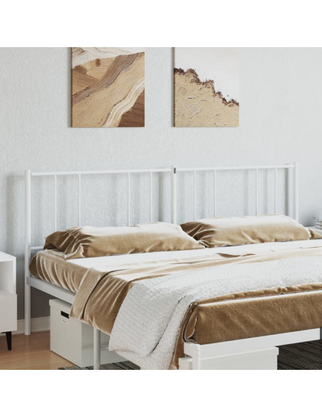 Testiera in Metallo Bianco 180 cm