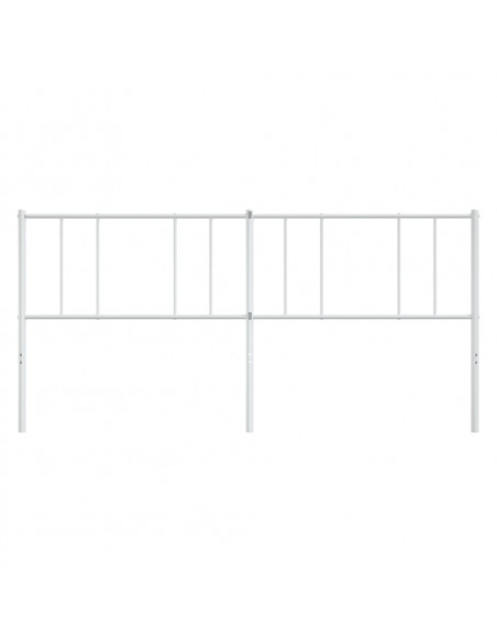 Testiera in Metallo Bianco 180 cm