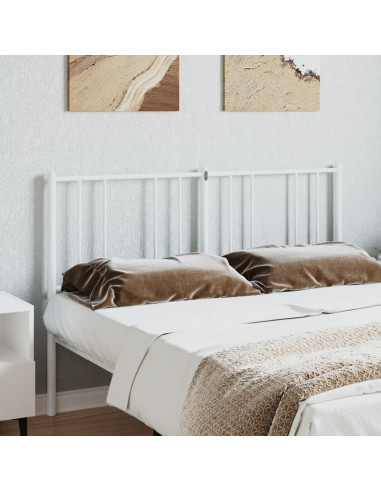 Testiera in Metallo Bianco 135 cm