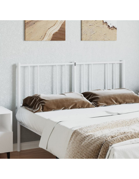 Testiera in Metallo Bianco 135 cm