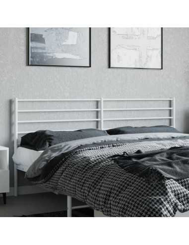 Testiera in Metallo Bianco 200 cm