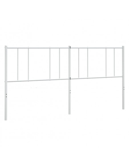 Testiera in Metallo Bianco 200 cm